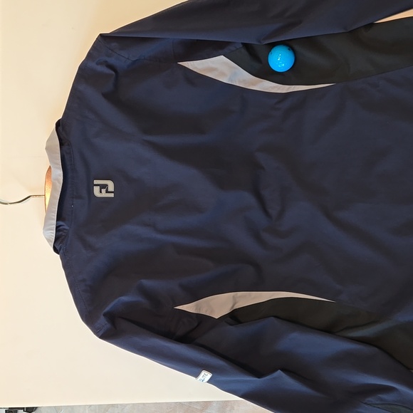 MEN'S FOOTJOY DRYJOYS NAVY GOLF JACKET SIZE SMALL - Picture 12 of 13